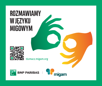 grafika przedstawia symbol języka migowego