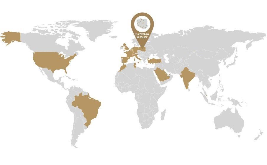 Globalny zasięg - mapa