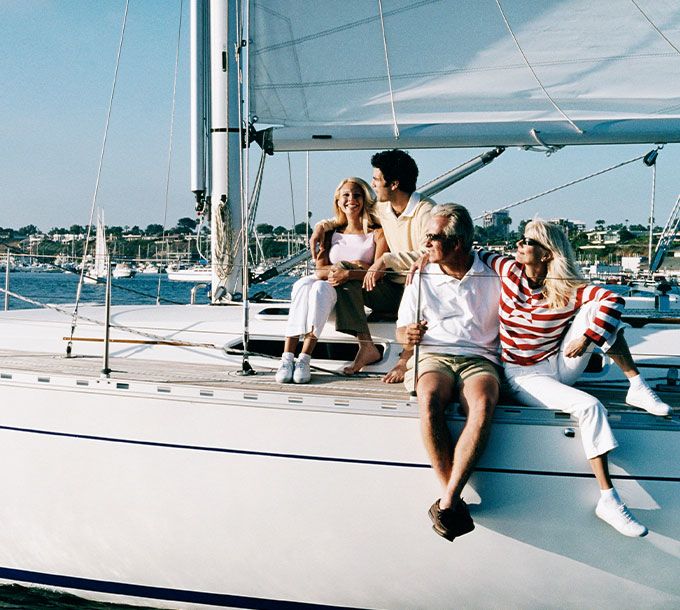 Rodzina na jachcie