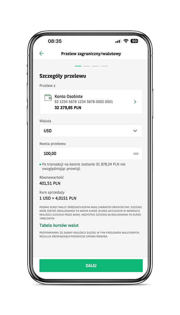 przelew walutowy