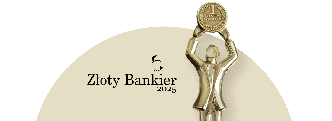 nagroda złoty bankier logo i statuetka