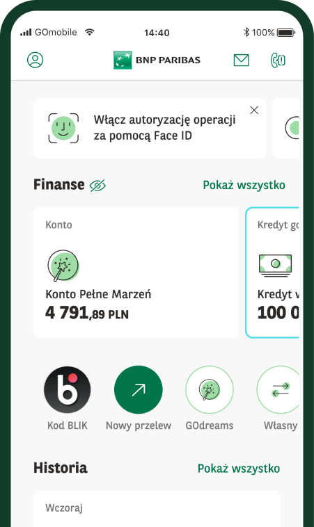 aplikacja BNP go mobile