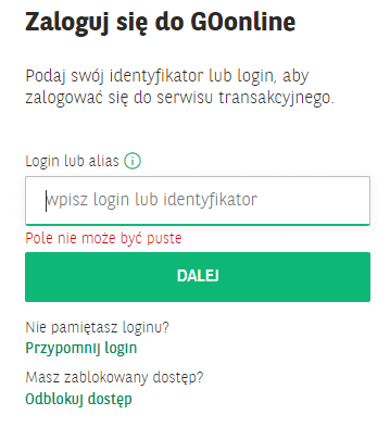 odblokowanie bnp paribas goonline