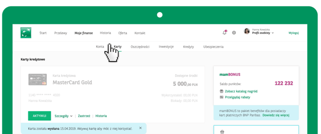 zakladka moje finanse bnp paribas