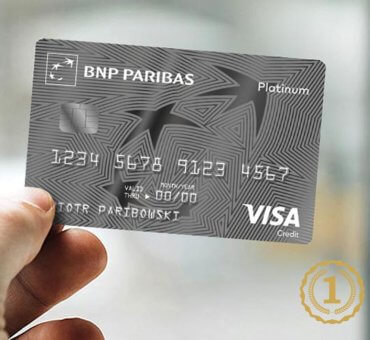 1. miejsce karty kredytowej BNP Paribas Visa Platinum w rankingu money.pl!