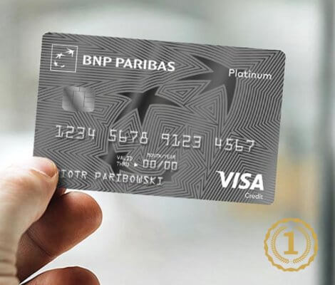 1. miejsce karty kredytowej BNP Paribas Visa Platinum w rankingu money.pl!