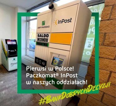Paczkomaty w oddziałach Banku BNP Paribas