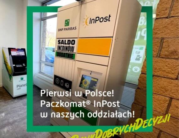 Paczkomaty w oddziałach Banku BNP Paribas