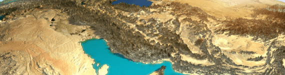 Wizulalizacja mapy krajów Bliskiego Wschodu