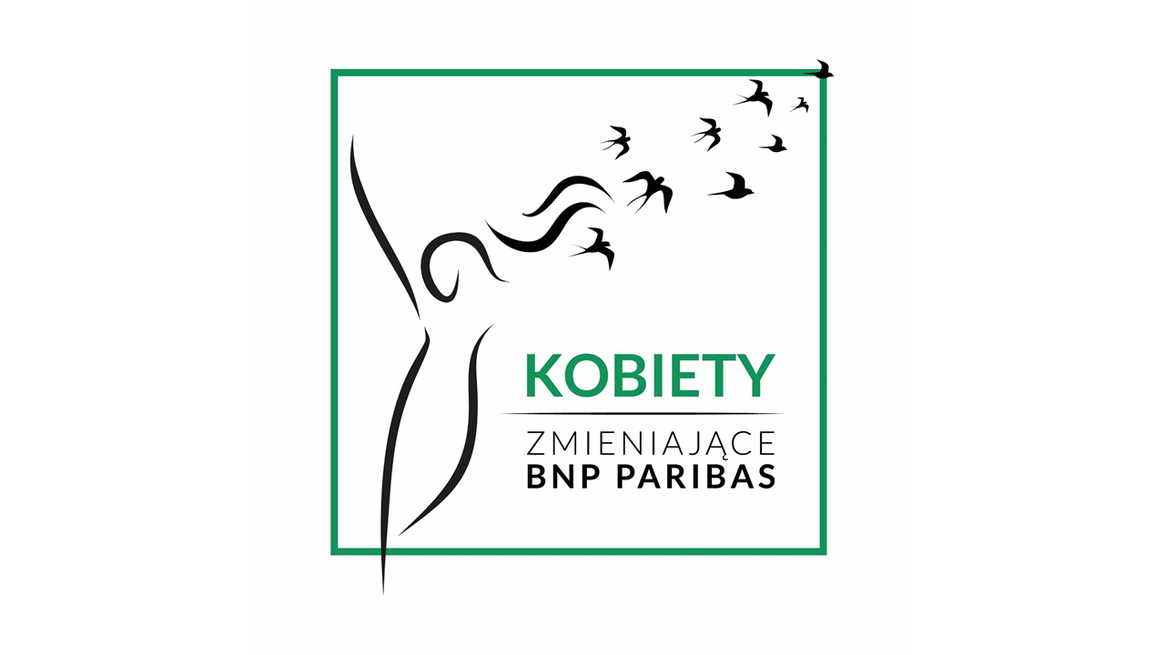 Logo programu banku Kobiety Zmieniające BNP Paribas.