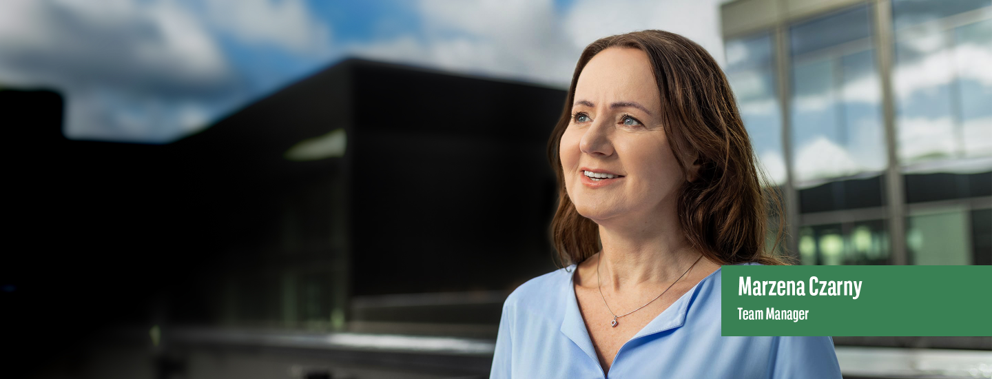 Marzena - pracownik banku z Obszaru Nowych Technologii i Cyberbezpieczeństwa.