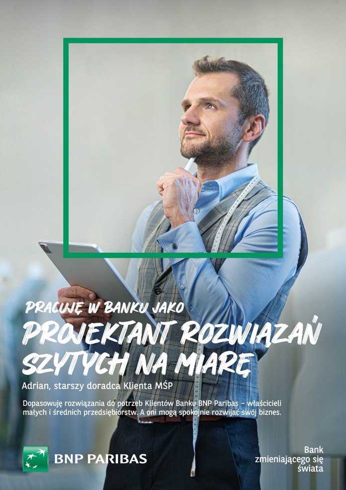 Adrian - pracownik Banku BNP Paribas