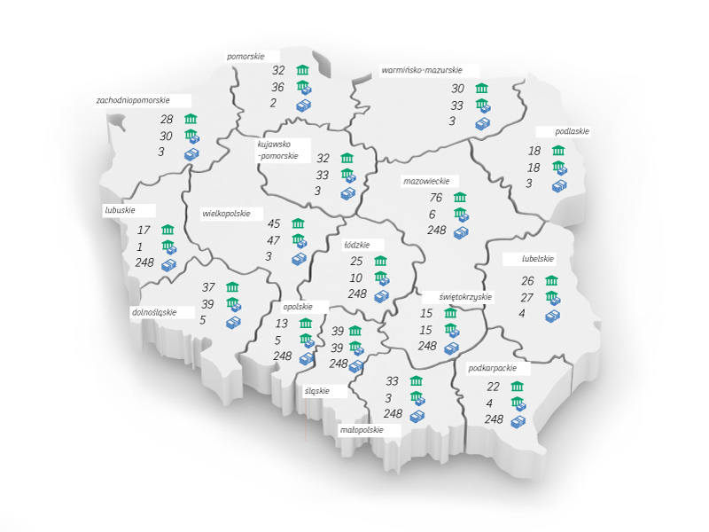 punkty dostępu na dzień 31.12.2016